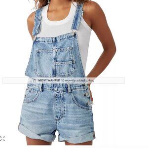 Free People We The Free Ziggy Cotton Denim Romper XS